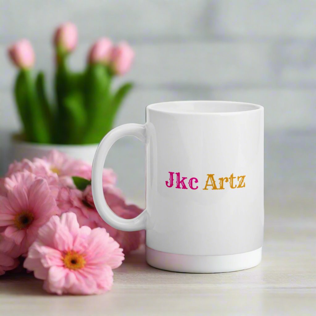 Jkc Artz Logo White Glossy Mug