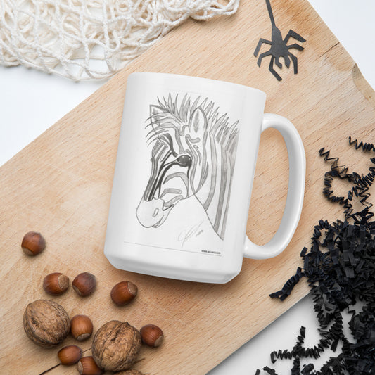 Zebra Jkc Artz Gallery White Glossy Mug