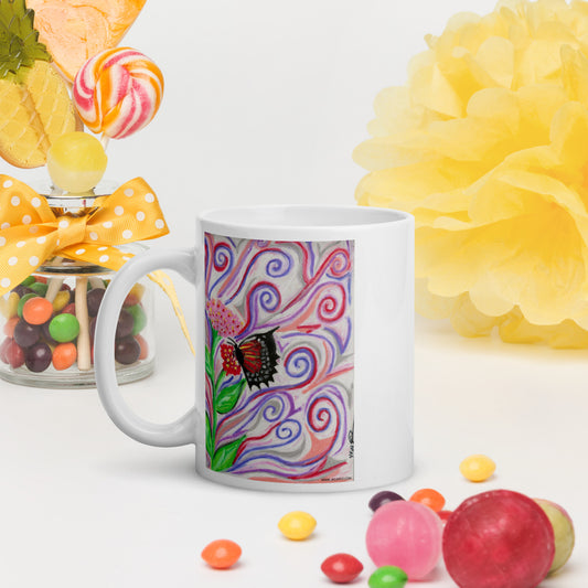 Whimsical Butterfly Jkc Artz Gallery White Mug