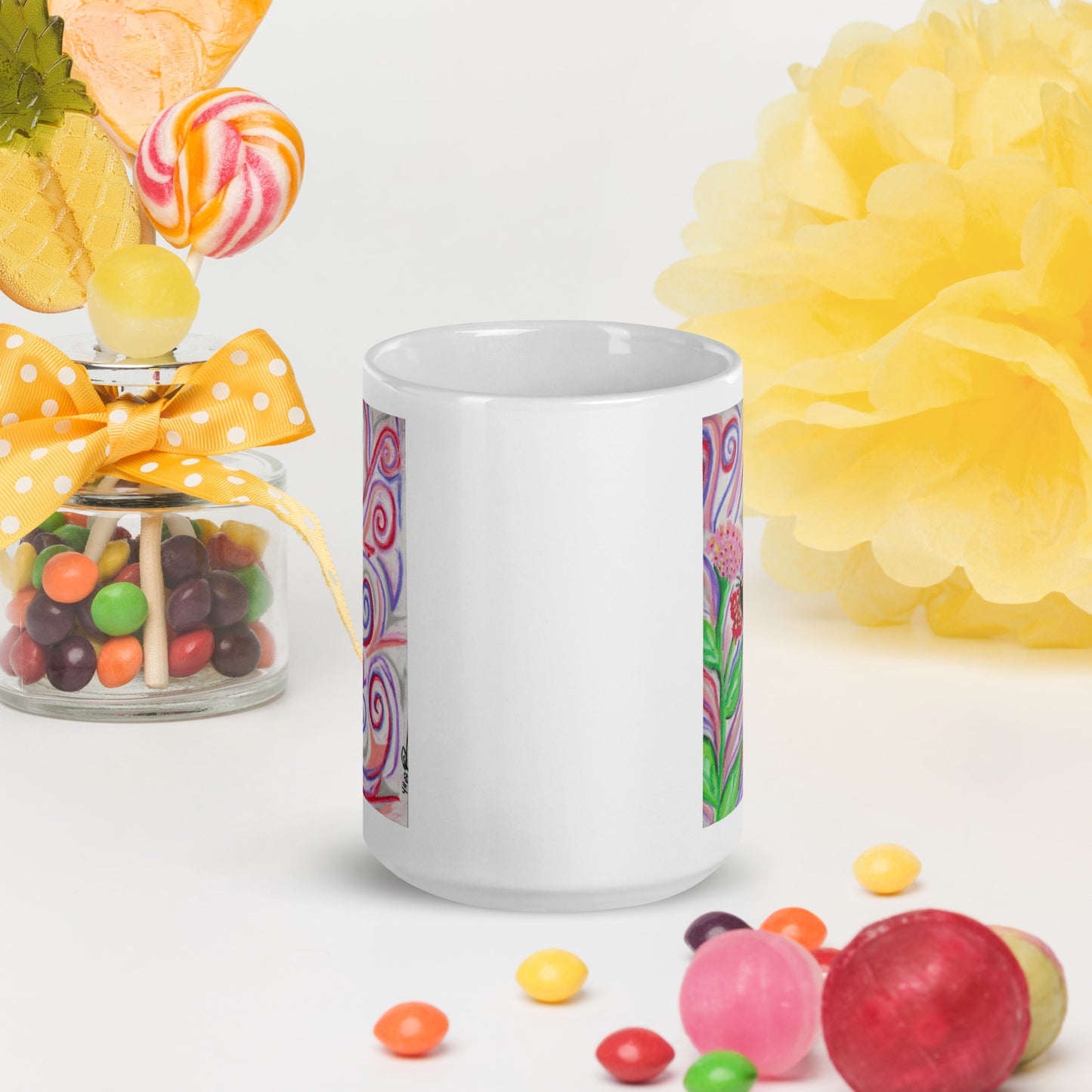 Whimsical Butterfly Jkc Artz Gallery White Mug