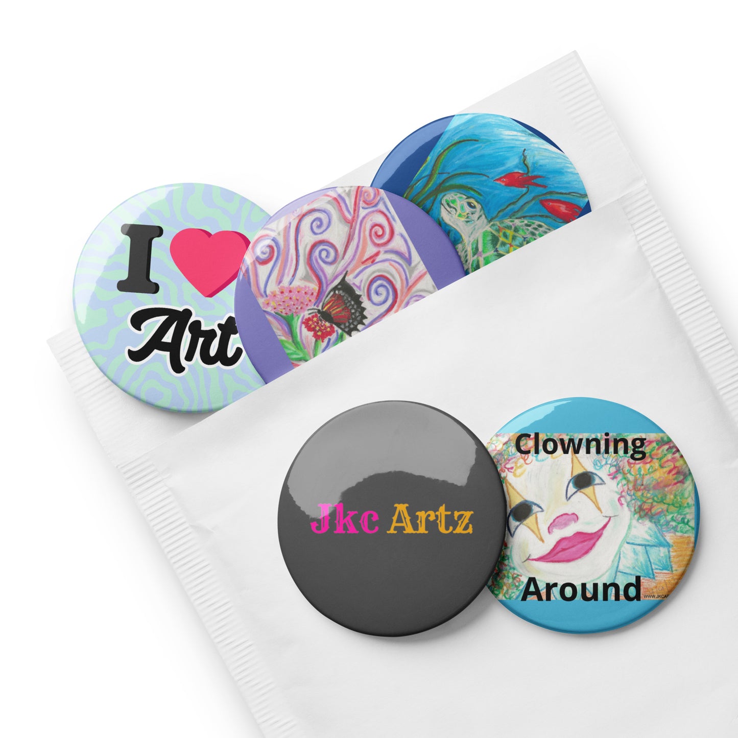 *New* JKC Artz Gallery 5 Count Button Set