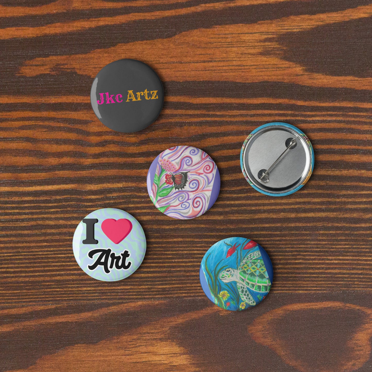 *New* JKC Artz Gallery 5 Count Button Set