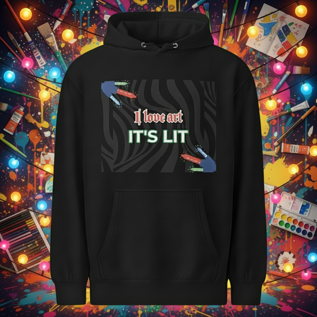 I Love Art......(Unisex) Premium Mid-Weight Hoodie