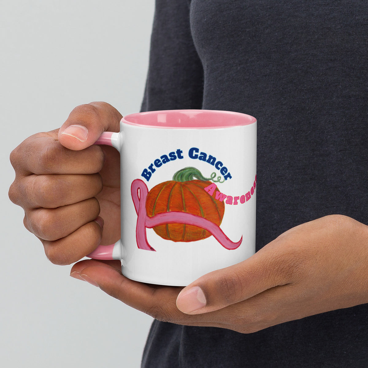 Breast Cancer Awareness Inspired Mug with Color Inside