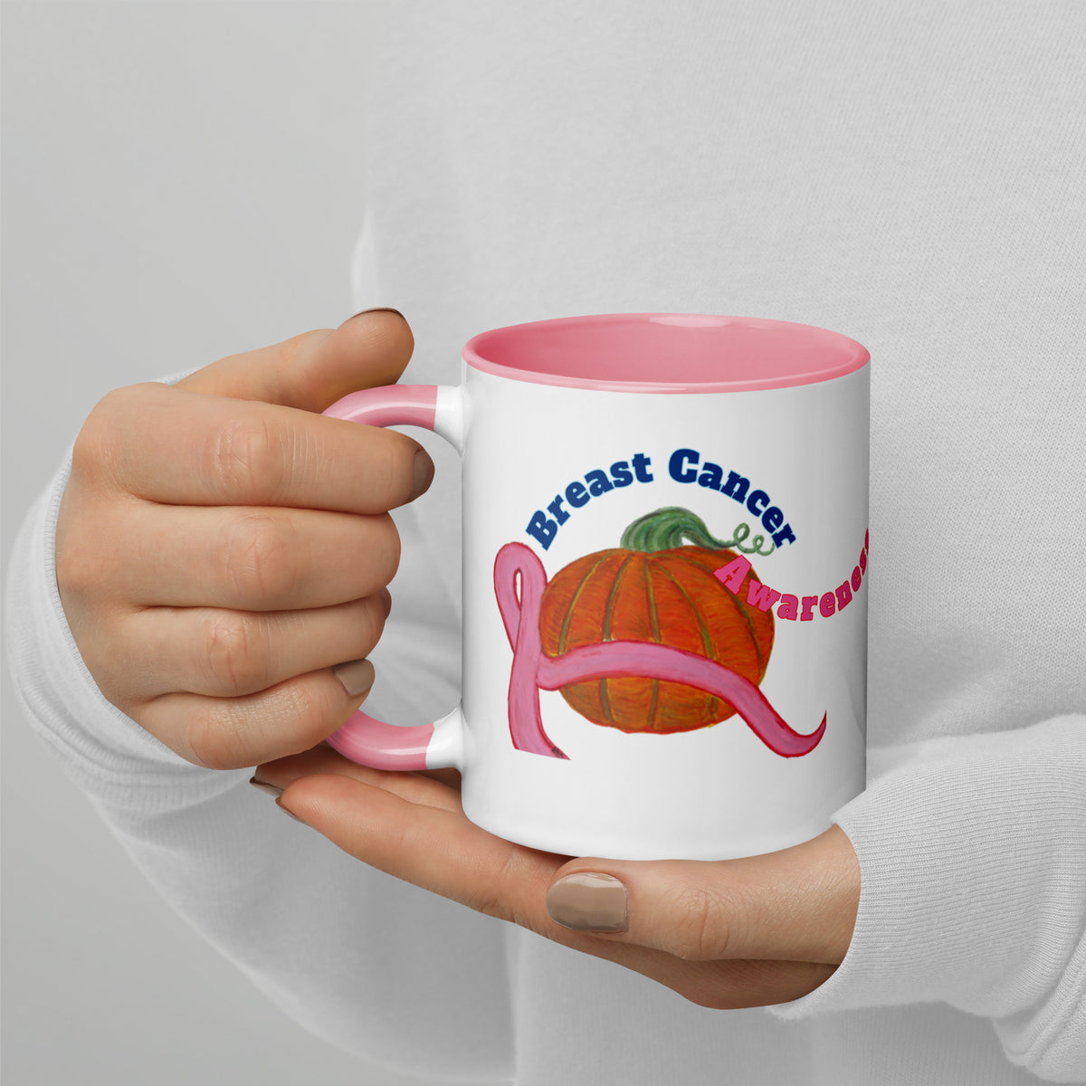 Breast Cancer Awareness Inspired Mug with Color Inside