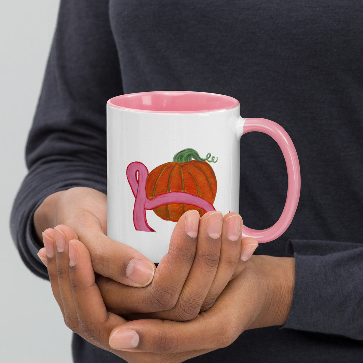 Breast Cancer Awareness Inspired Mug with Color Inside