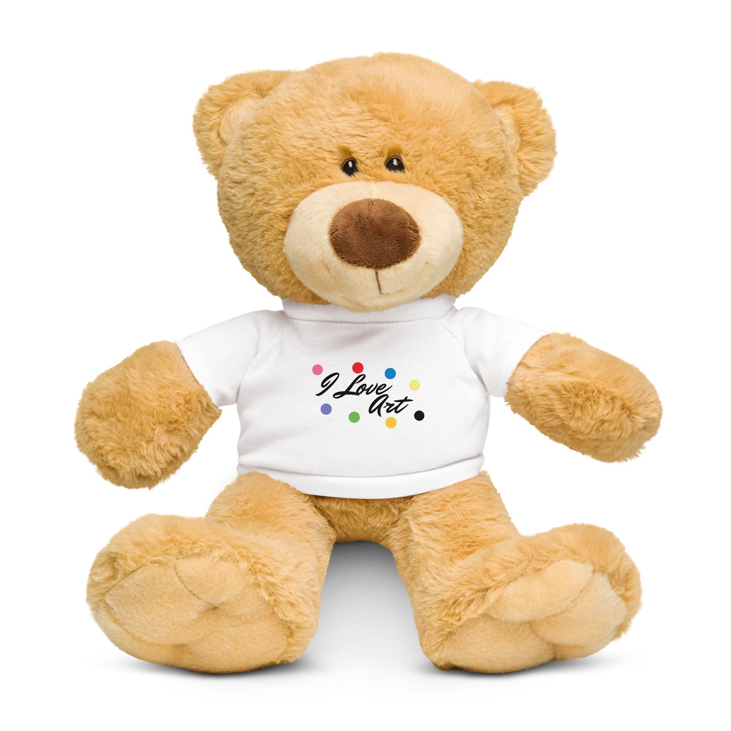 I Love Art Teddy Bear with a T-Shirt
