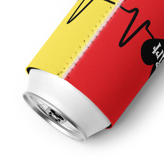Art-Beat Yellow/Red Can Cooler