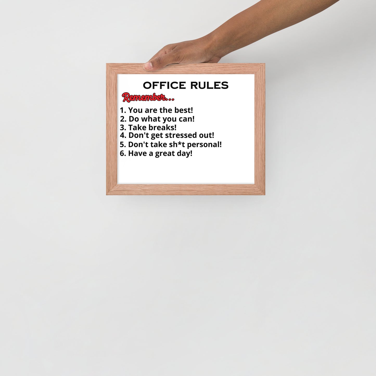 WFH (Work From Home) Office Rules Sign