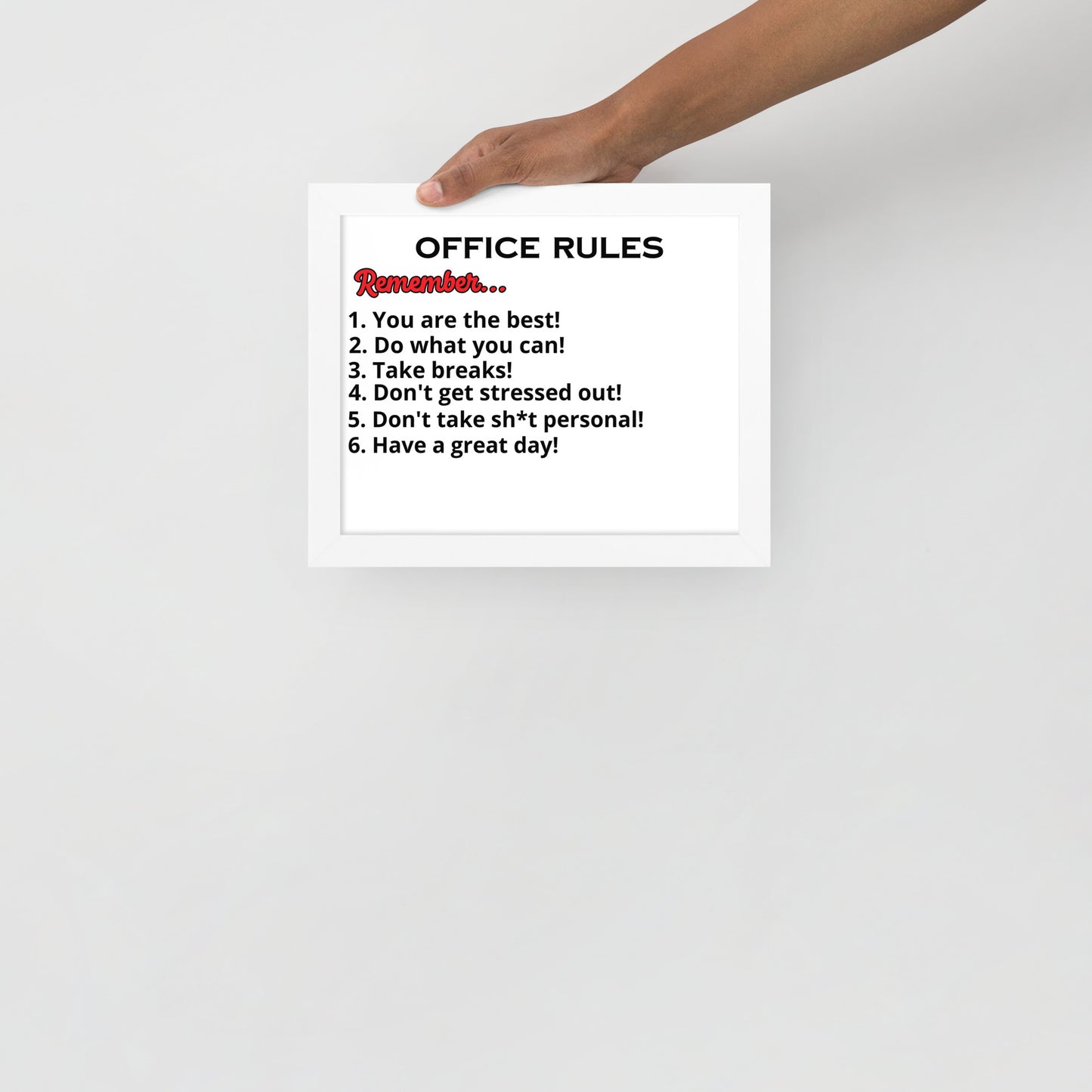 WFH (Work From Home) Office Rules Sign