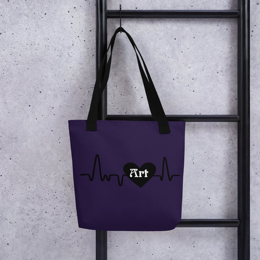 Art-Beat Dark Collection Purple Tote Bag