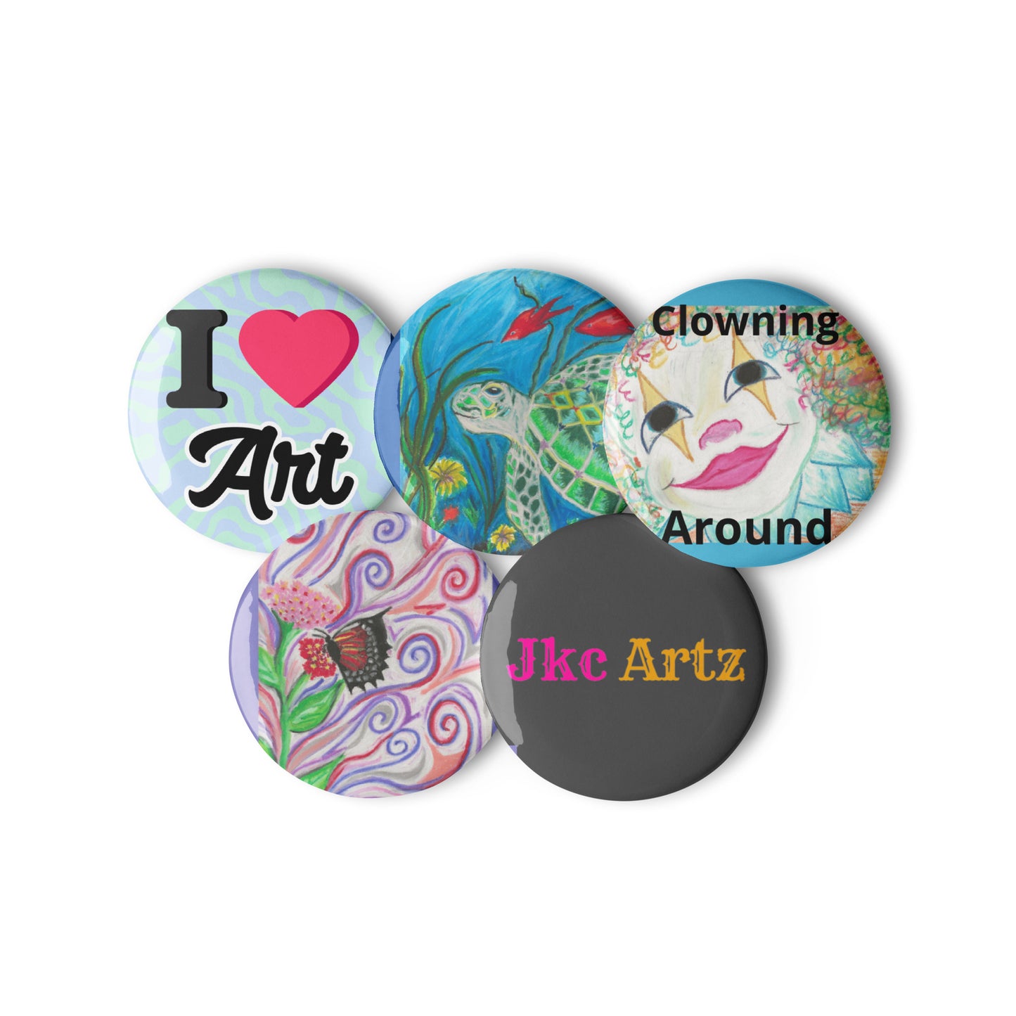 *New* JKC Artz Gallery 5 Count Button Set