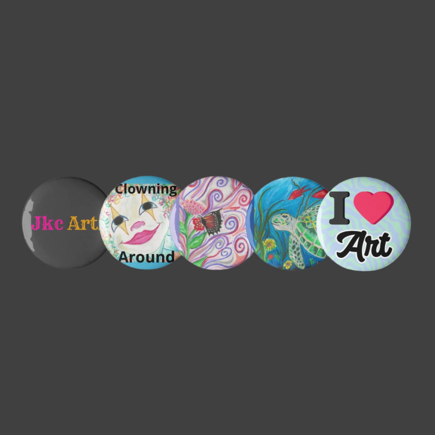 *New* JKC Artz Gallery 5 Count Button Set