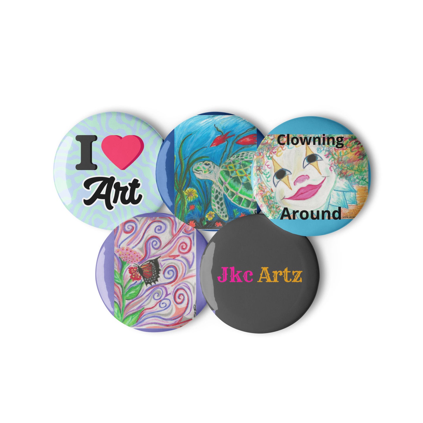 *New* JKC Artz Gallery 5 Count Button Set