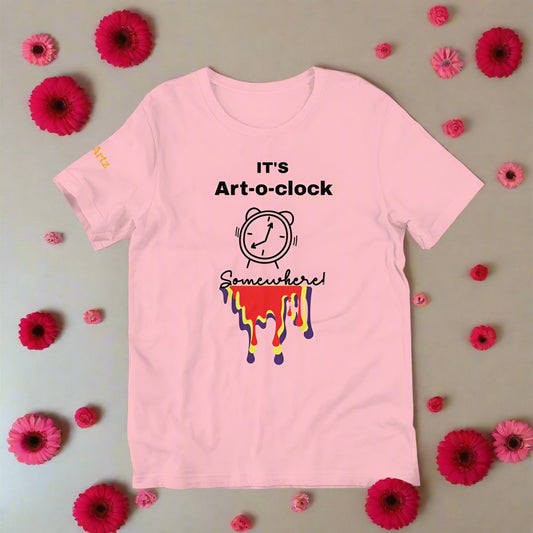 *New* It's Art-o-clock Somewhere Drip Unisex T-Shirt