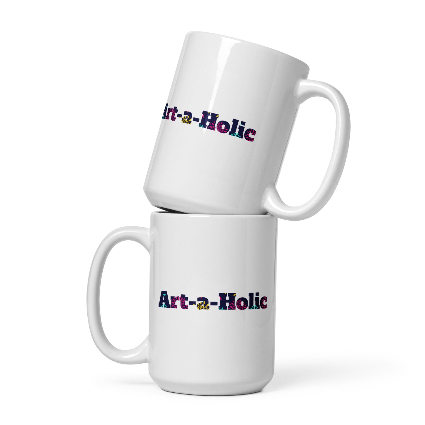 Jkc Artz Art-a-Holic White Glossy Mug
