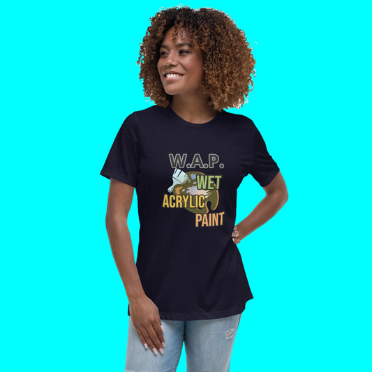 *New* Women's W.A.P. (Wet Acrylic Paint) Relaxed T-Shirt