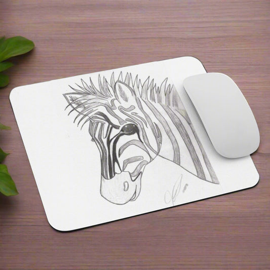 JKC Artz Gallery Zebra Time Mouse Pad