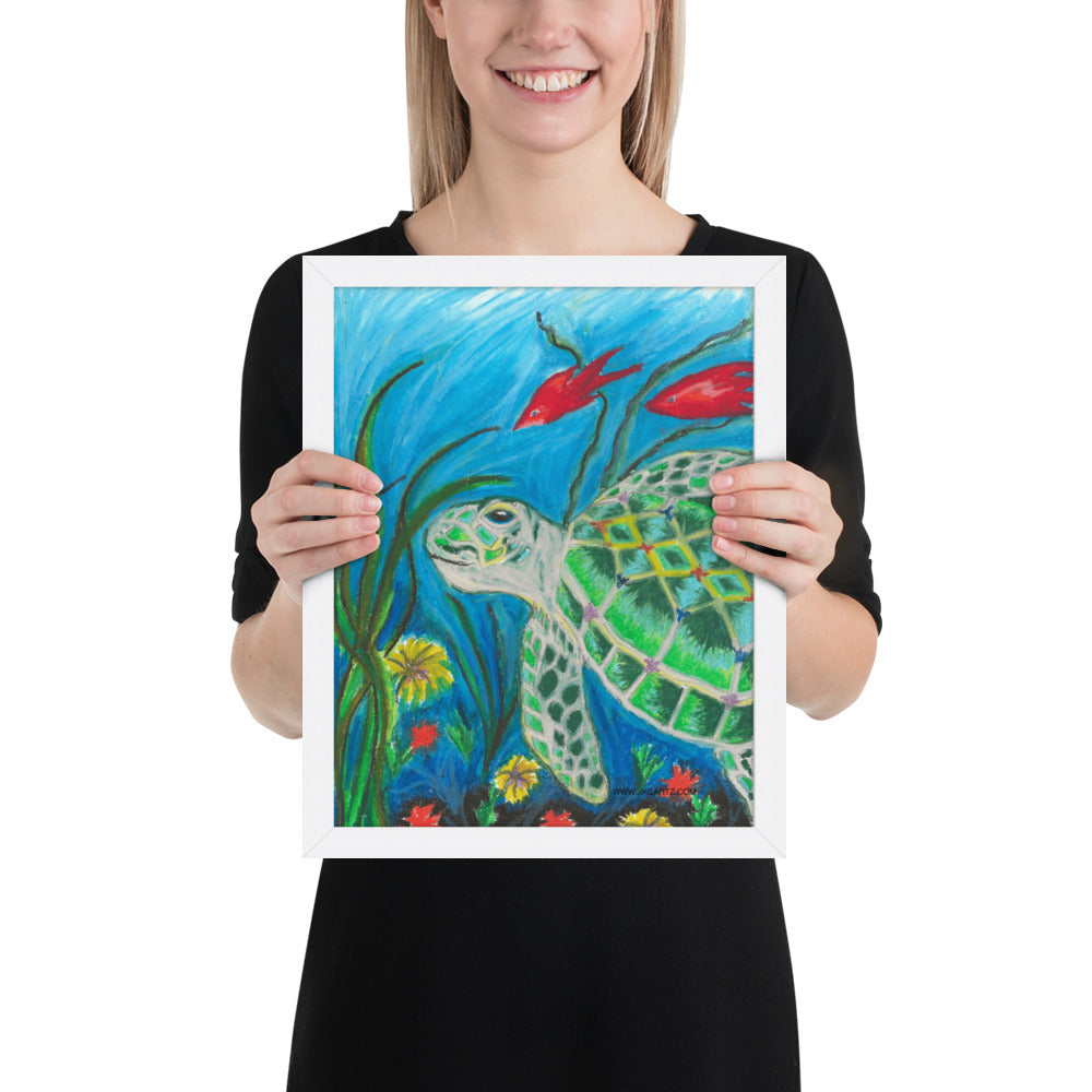 Sea Turtle Jkc Artz Gallery Framed Poster