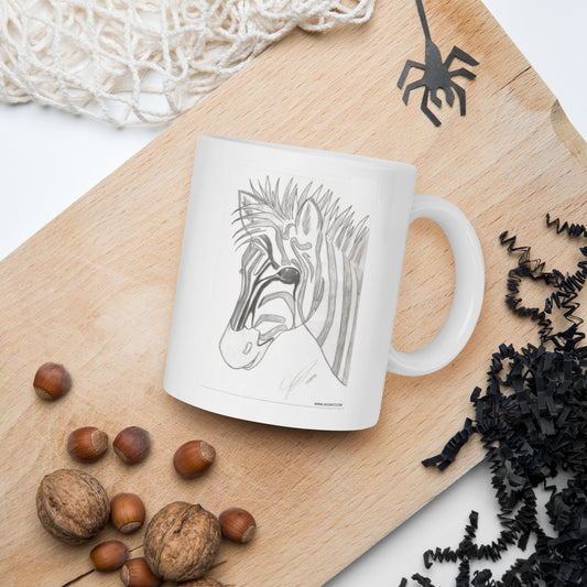 Zebra Jkc Artz Gallery White Glossy Mug